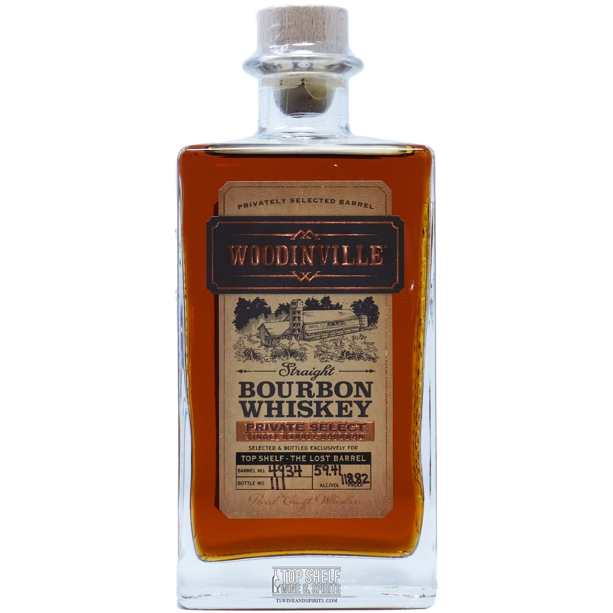 Woodinville 6 Year Bourbon “The Lost Barrel” Cask Strength (Private Selection)