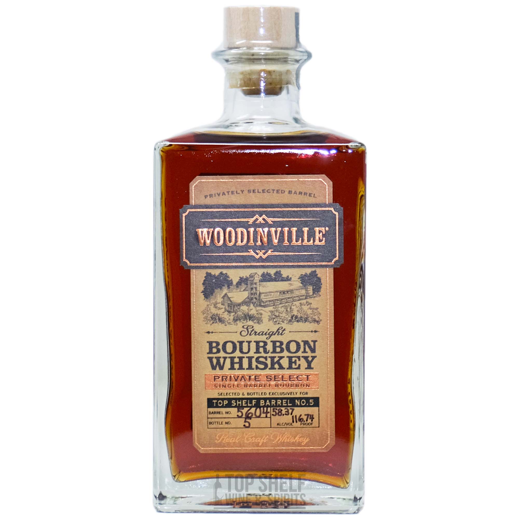 Woodinville Bourbon Single Barrel Cask Strength Barrel 5604 (Private Selection)