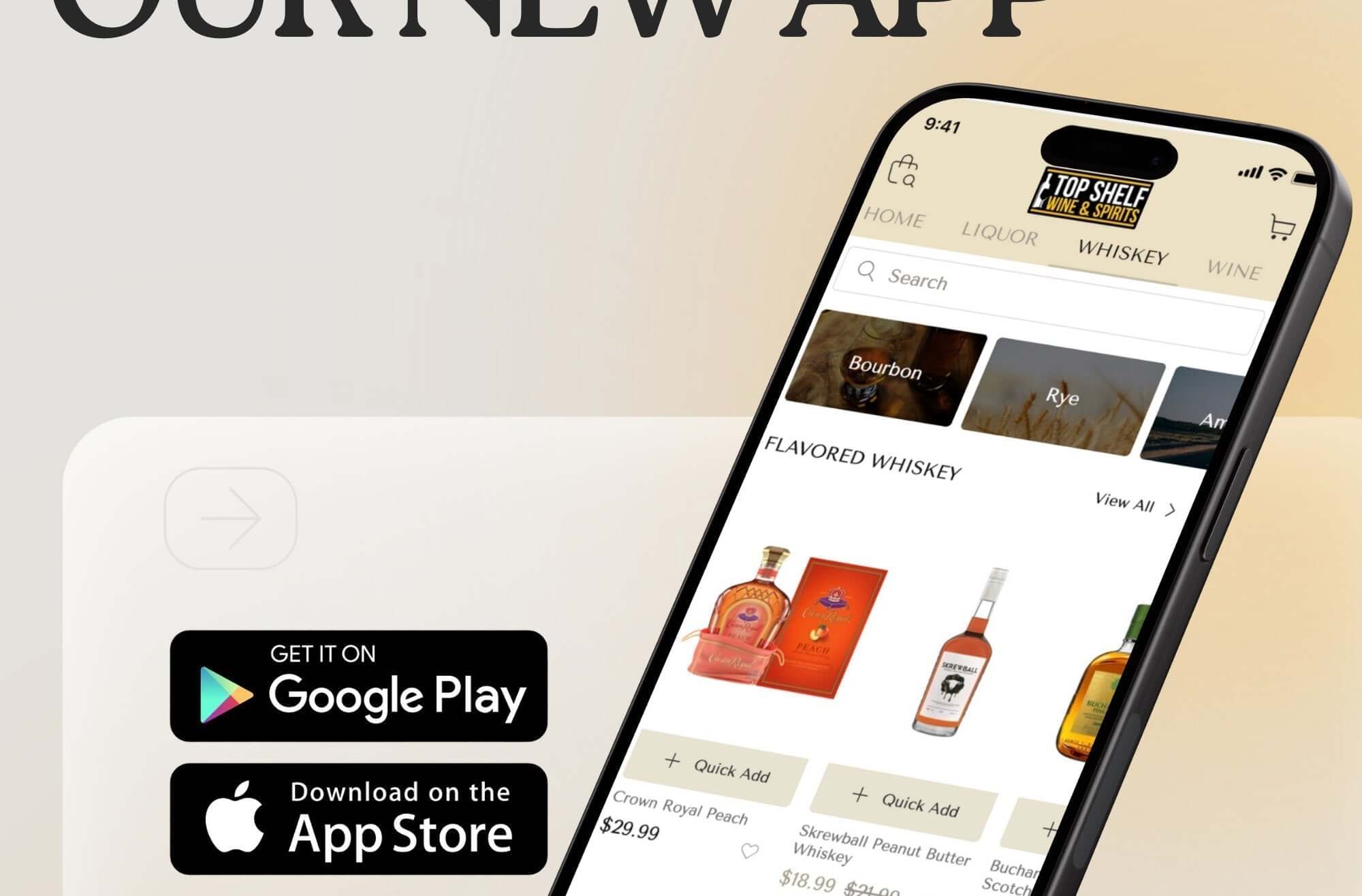 Introducing the Top Shelf Wine and Spirits App