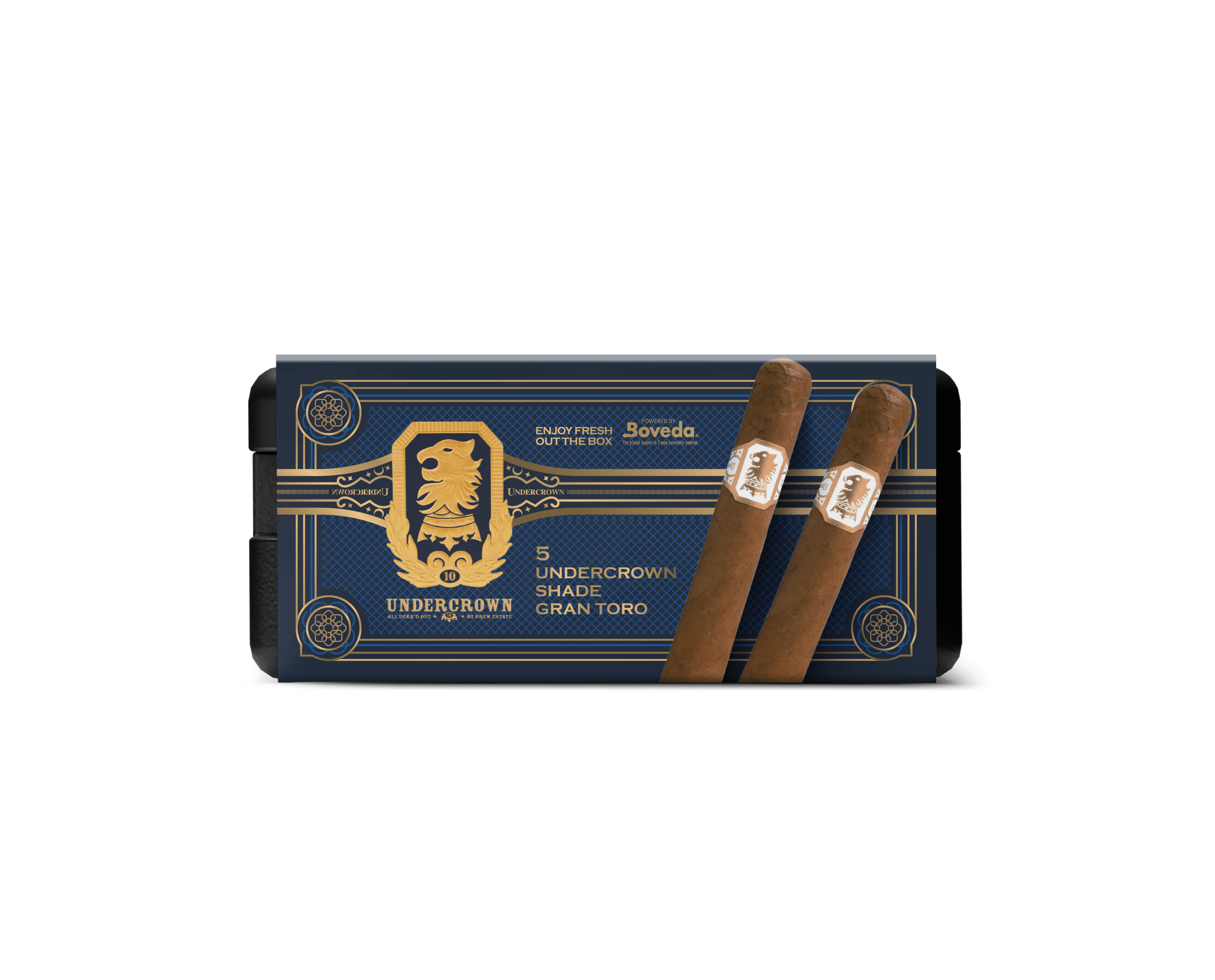 UnderCrown by CigarBros - 5 Shade Gran Toro cigars in elegant packaging showcasing craftsmanship and rich flavor.