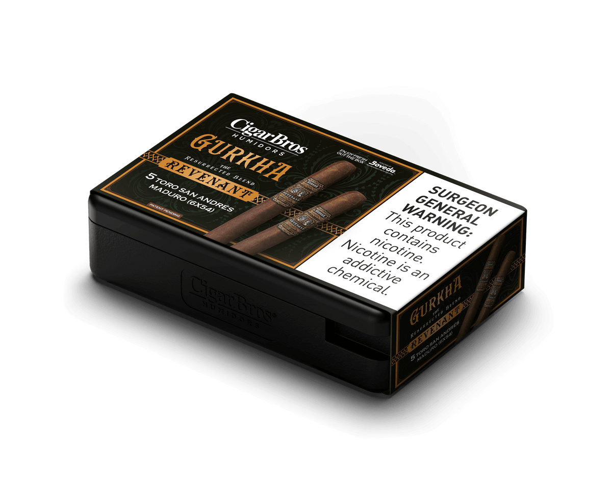 Gurkha Revenant Toro Corojo cigar box showcasing luxury and rich flavor profiles by CigarBros.