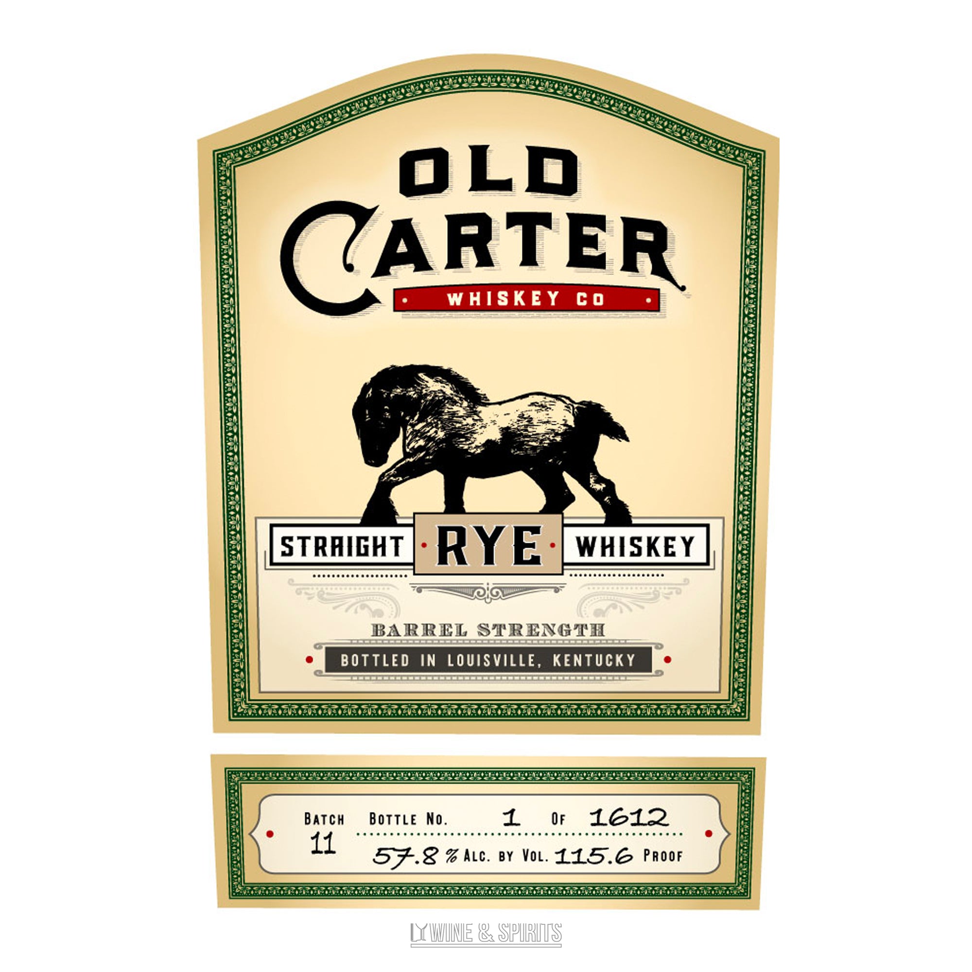 Old Carter Straight Rye Whiskey Batch 11