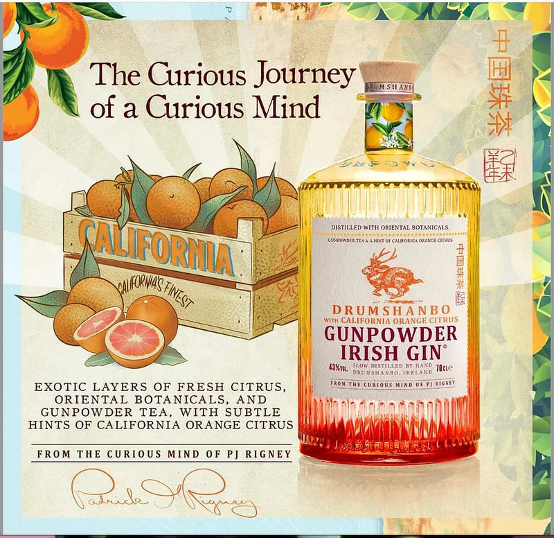 Drumshanbo Gunpowder California Orange Citrus Irish Gin