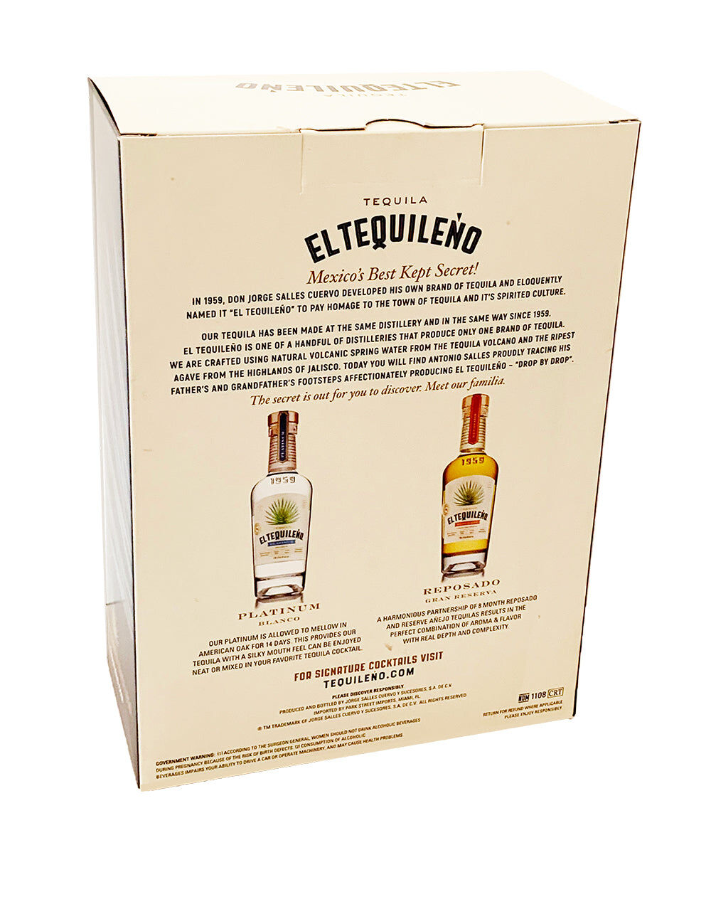 El Tequileño Tequila Gift Pack 2 Bottles (375mL)