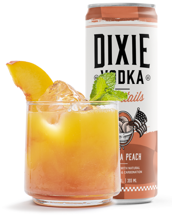 Dixie Vodka Cocktails Georgia Peach (4 Pack Cans)