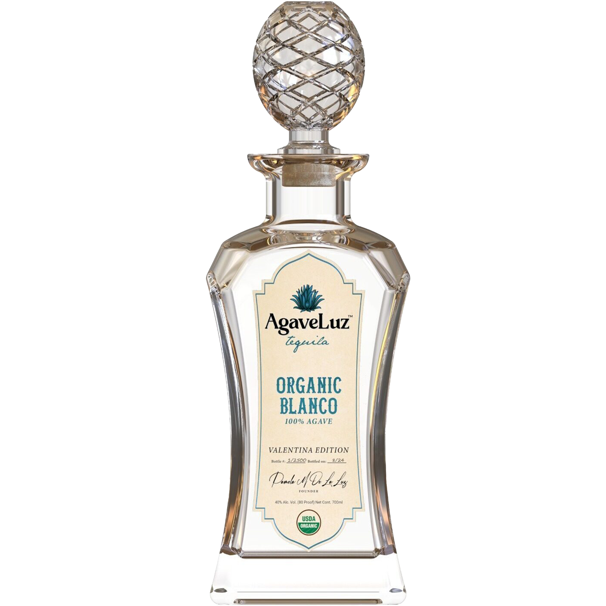 Agaveluz Organic Valentina Edition Blanco Tequila 700ml