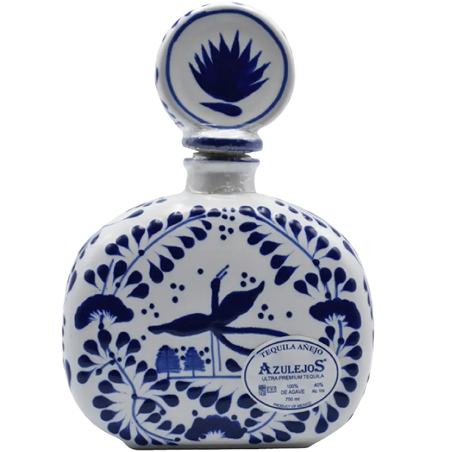 Azulejos Talavera Añejo Tequila (Blue/White)