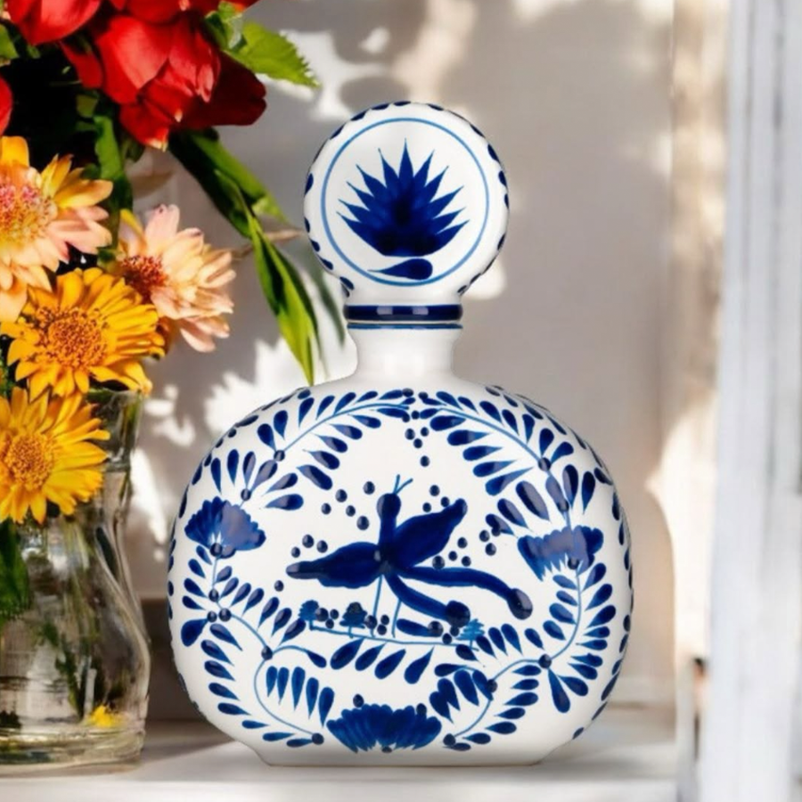 Azulejos Talavera Añejo Tequila (Blue/White)