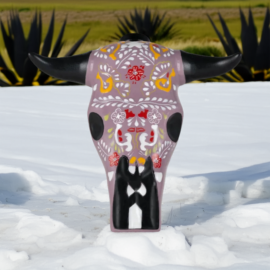 Azulejos Trophy Head Horns Añejo Tequila (Purple)