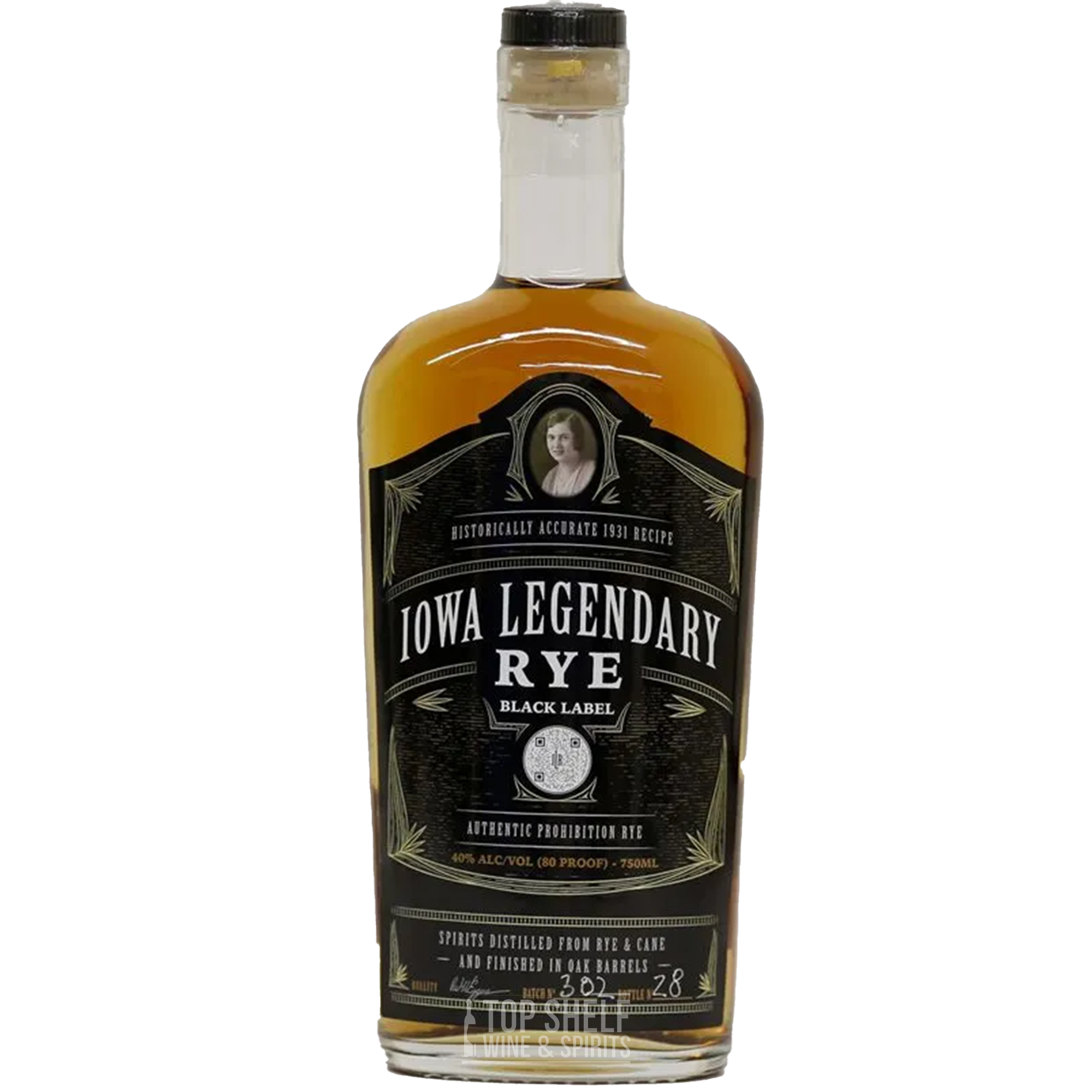 Iowa Legendary Rye Black Label Whiskey