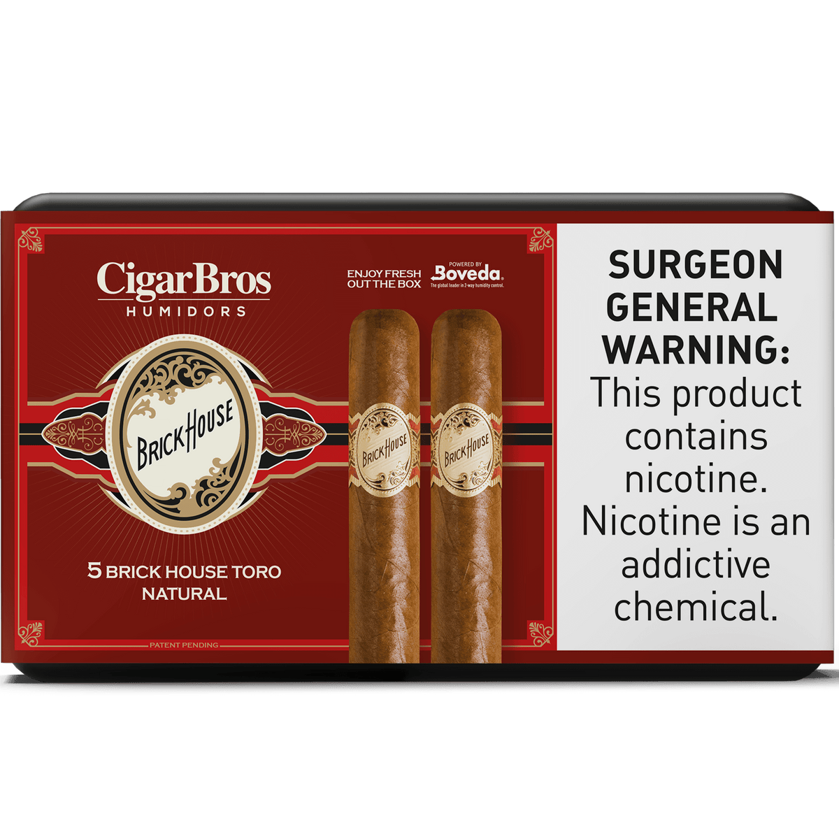 Brickhouse by CigarBros 5-pack of Toro Natural cigars, showcasing bold flavors and premium quality.