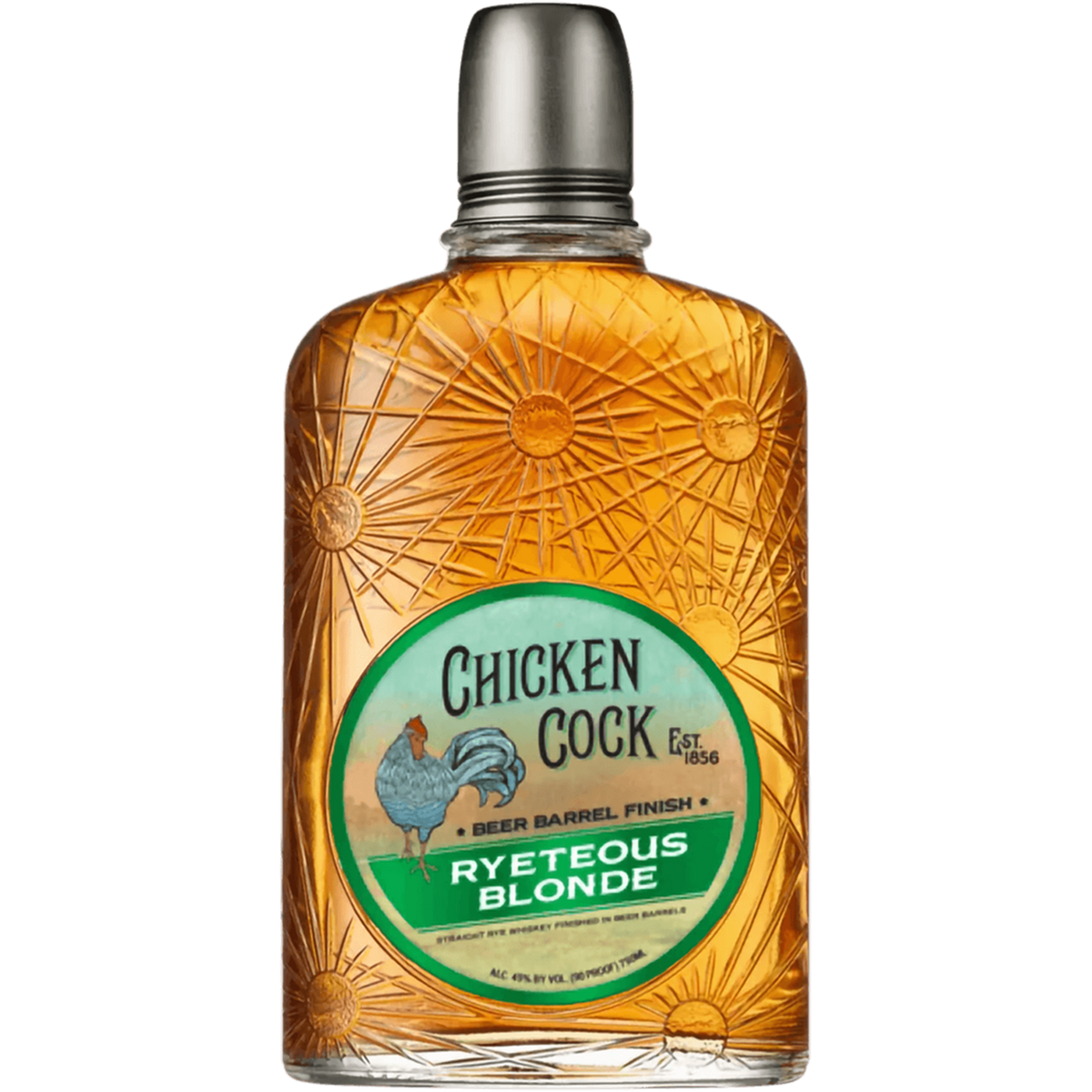 Chicken Cock Beer Barrel Finish Ryeteous Blonde Rye Whiskey
