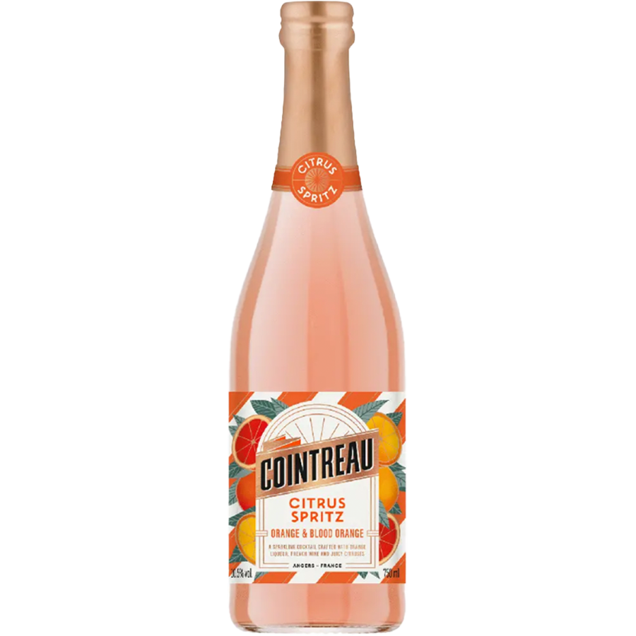 Cointreau Citrus Spritz Orange & Blood Orange bottle with vibrant label and refreshing design.