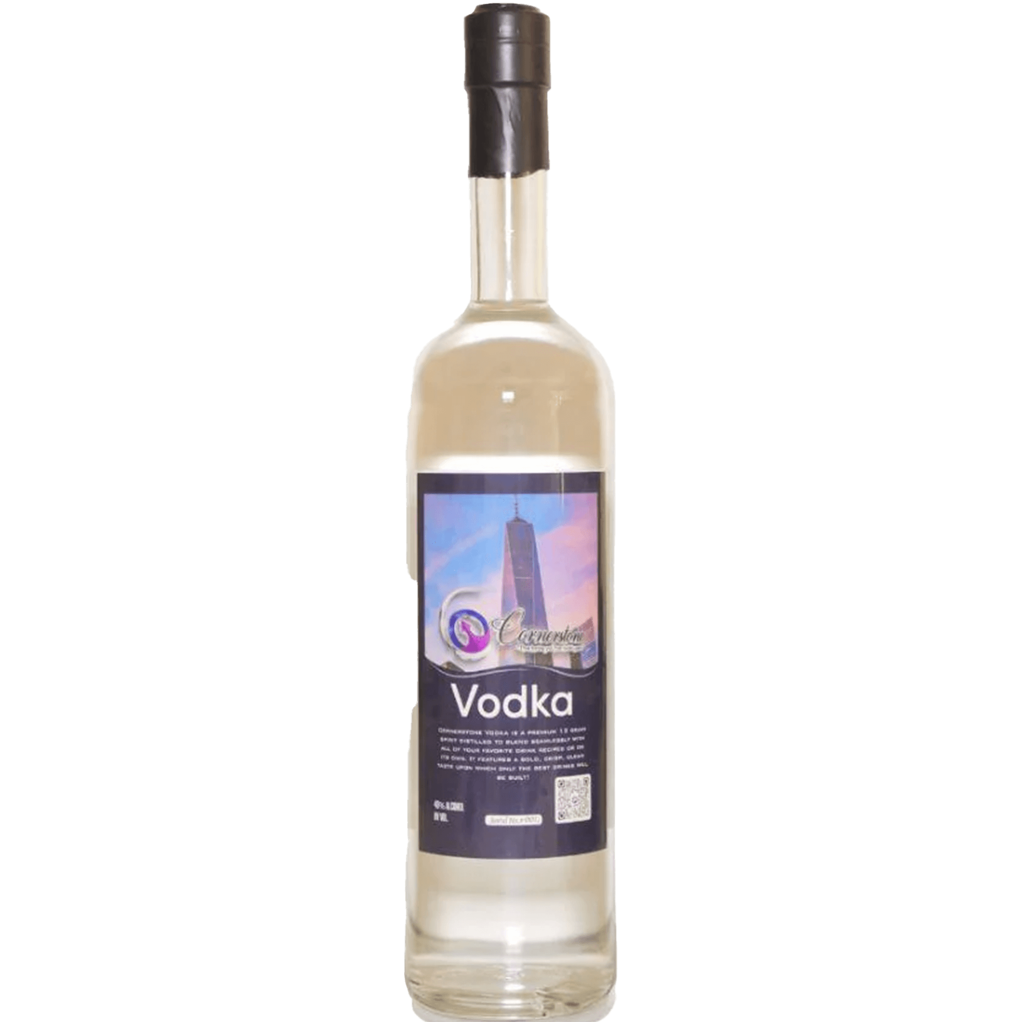 Bottle of Cornerstone Vodka, a clean, smooth spirit with a polished drinking experience.