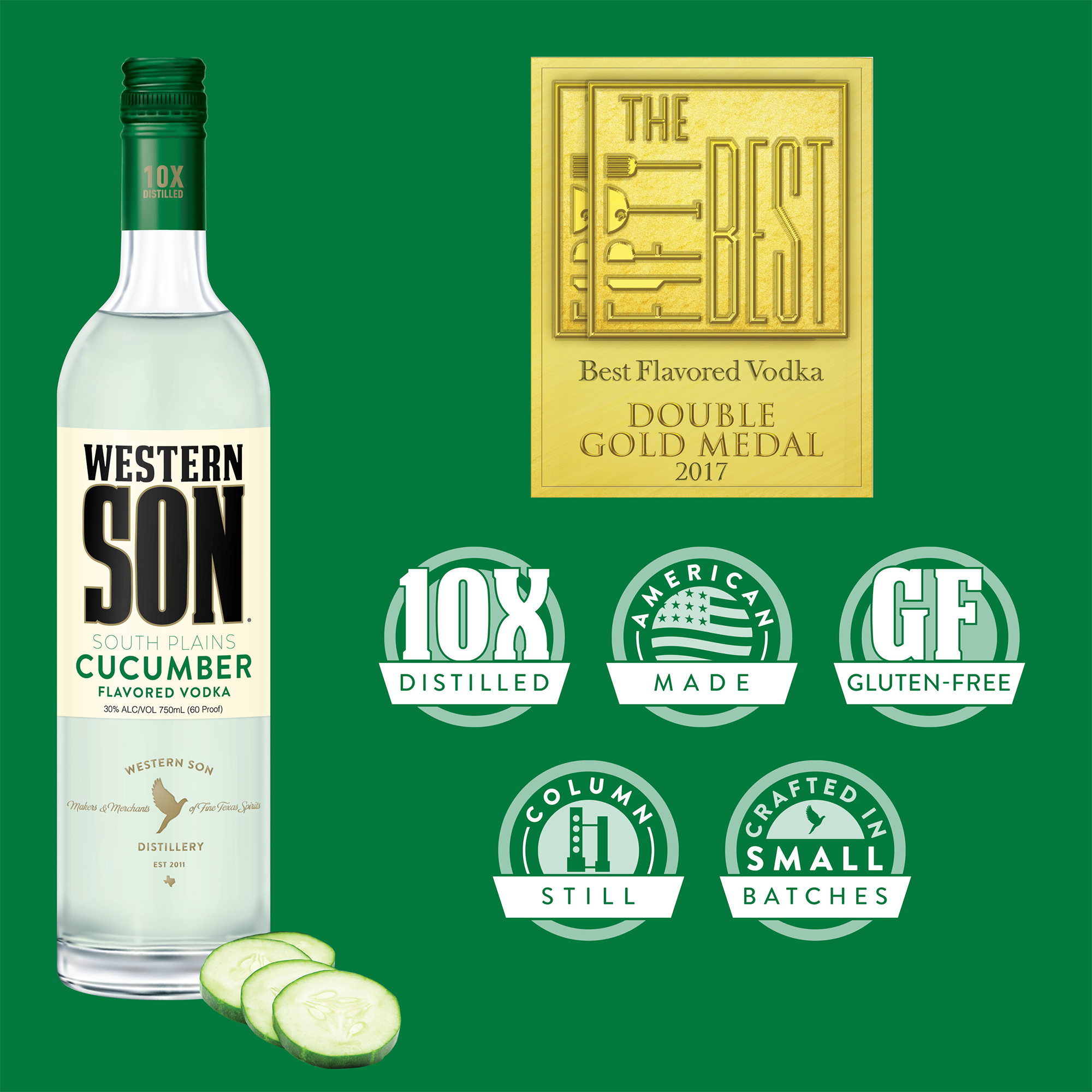 Western Son Cucumber Vodka 1L
