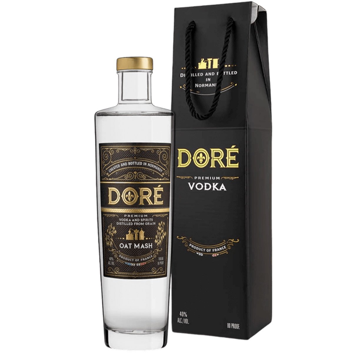 DORE Oat Mash Vodka 700ml bottle with elegant packaging, a premium spirit distilled from 100% oats.