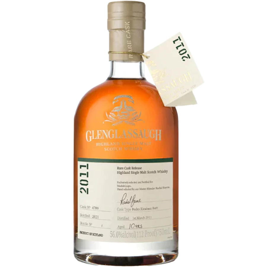 Glenglassaugh Highland Single Malt Scotch Rare Cask Release 112 Proof 10 year