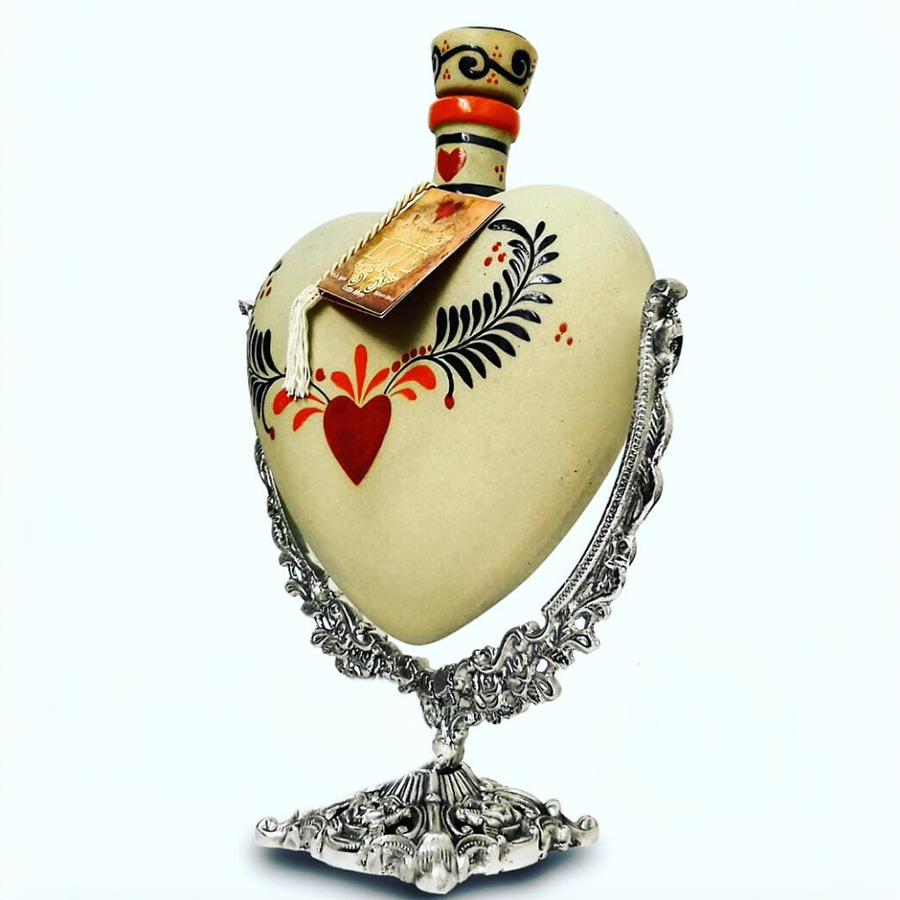 Grand Love Ceramic Heart Reposado Tequila 1.75L