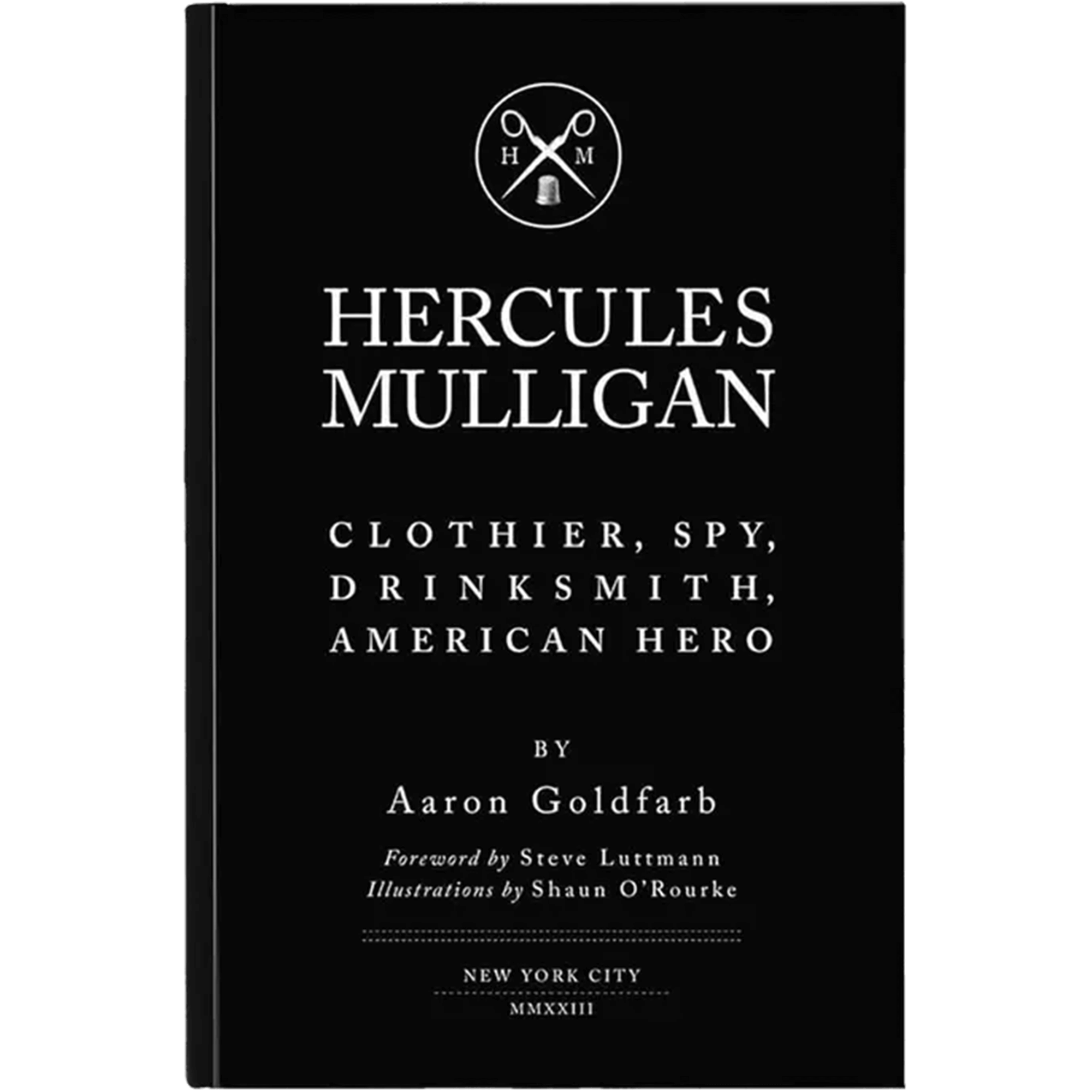 Hercules Mulligan book cover by Aaron Goldfarb showcasing the life of a revolutionary hero and spy.