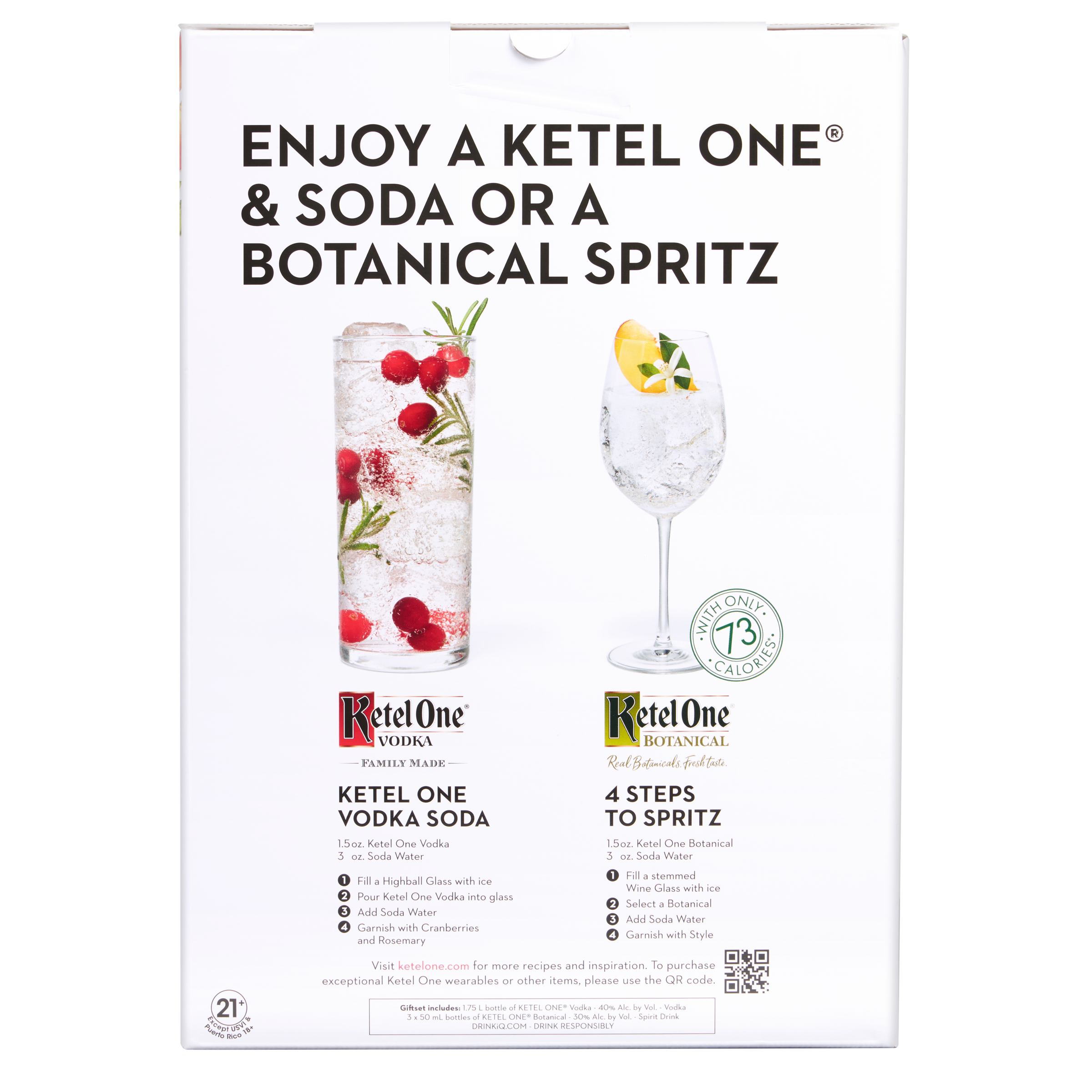 Ketel One Vodka 1.75 Liter with 3 Botanicals 50ml Gift Set