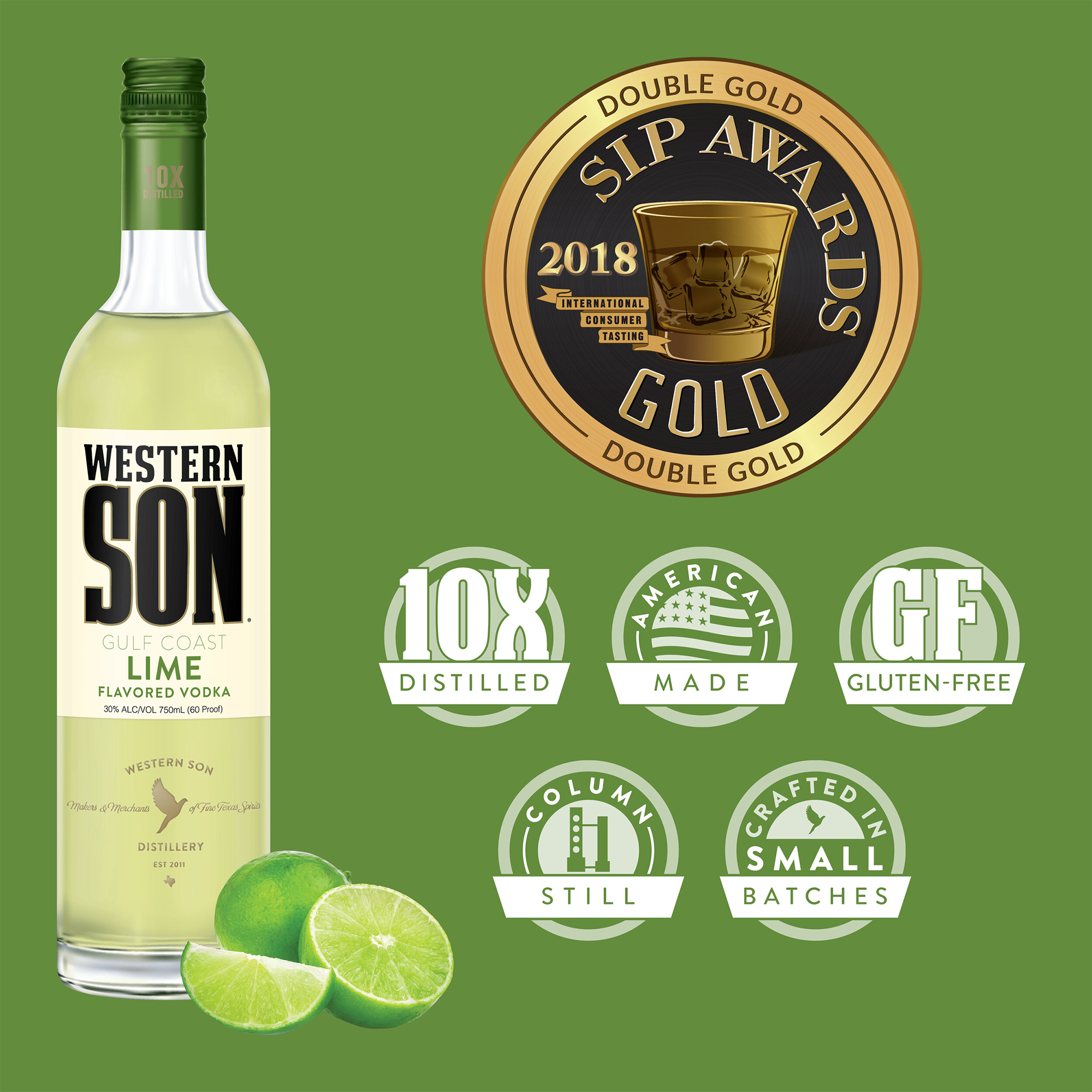 Western Son Lime Vodka 1L