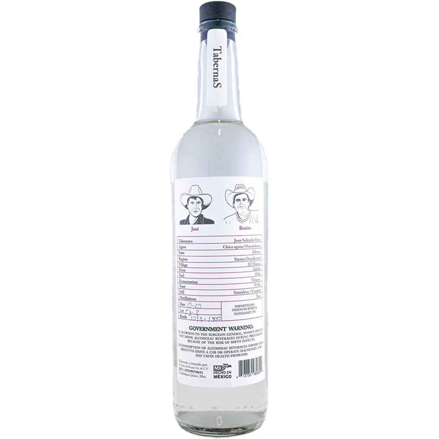 La Venenosa Tabernas Raicilla III Edition bottle with labels of Benito and Jose S. Ríos on a white background.