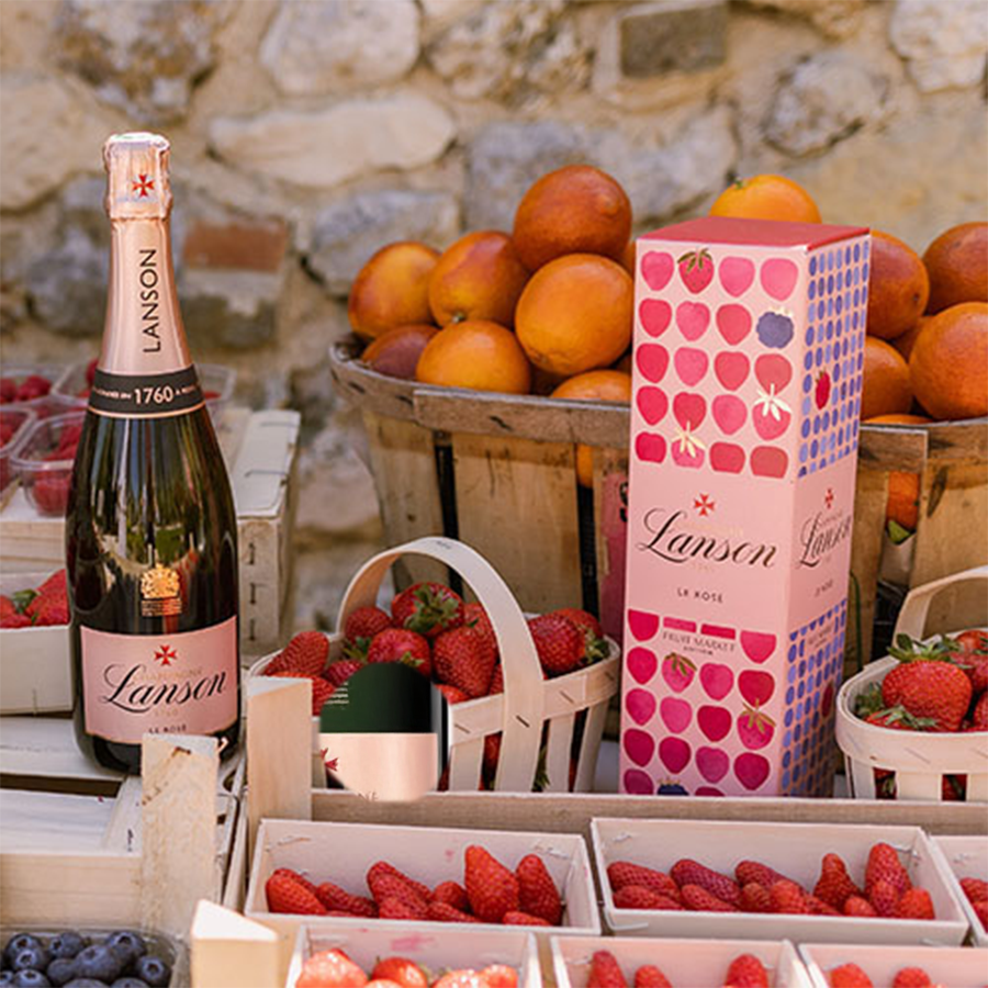 Lanson Le Rosé Fruit Market Edition Champagne