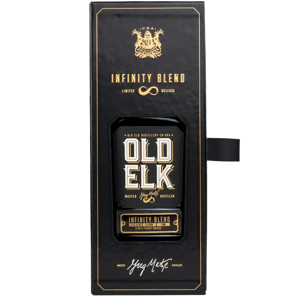 Old Elk 2023 Infinity Blend Whiskey limited release packaging by Master Distiller Greg Metze.