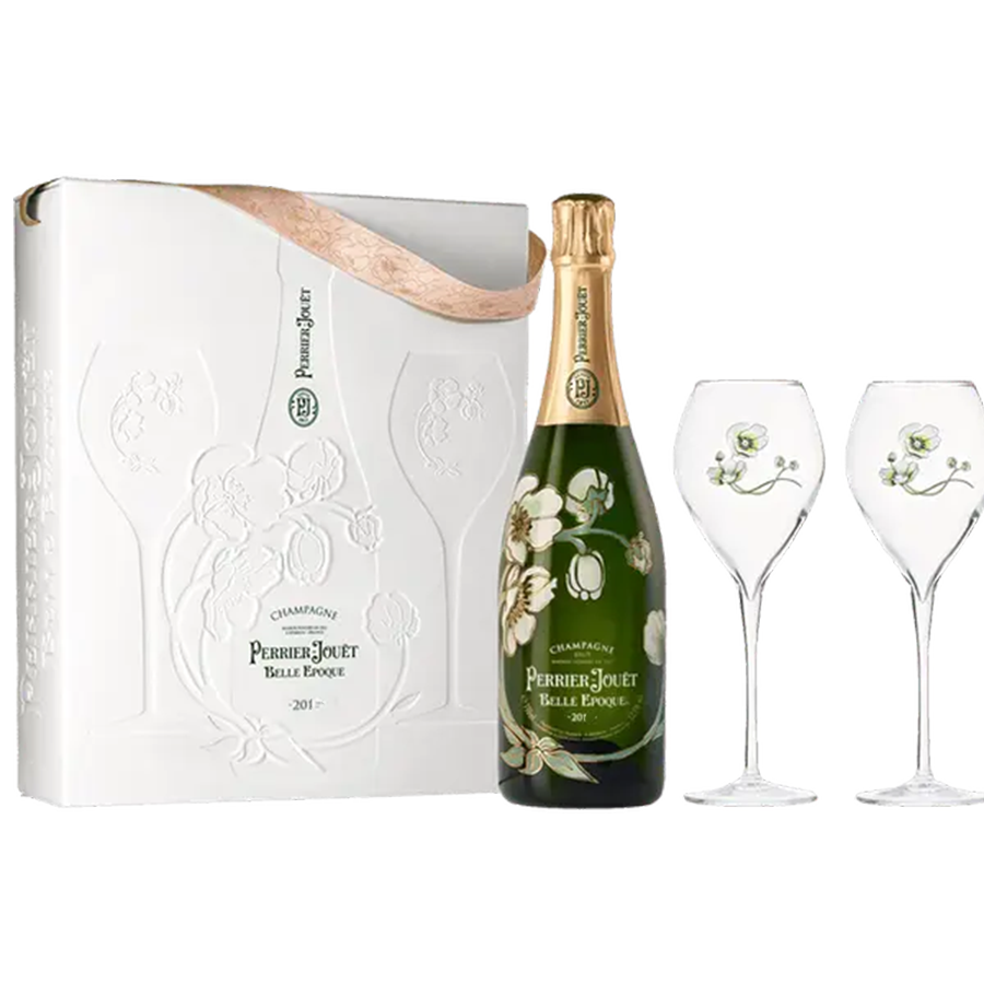 Perrier-Jouet Belle Epoque Fleur de Champagne 2015 Brut with Glasses