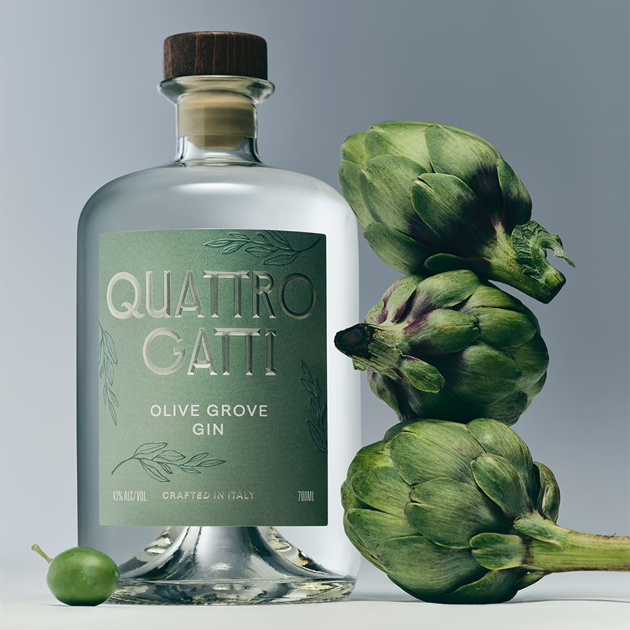Quattro Gatti Olive Grove Gin 700ml