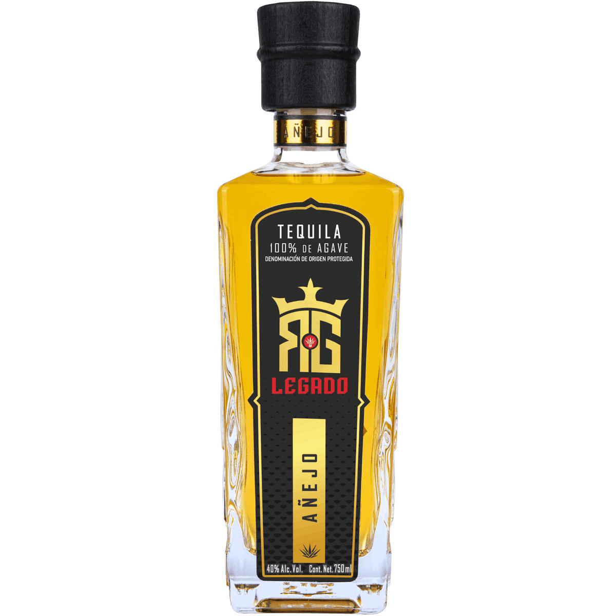 RG Legado Añejo Tequila bottle, aged 18 months, showcasing its rich character and craftmanship.