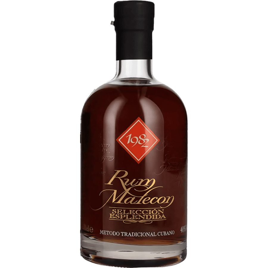 Bottle of Rum Malecon Selección Esplendida Vintage 1982, exclusive Panamanian rum from a limited collection.