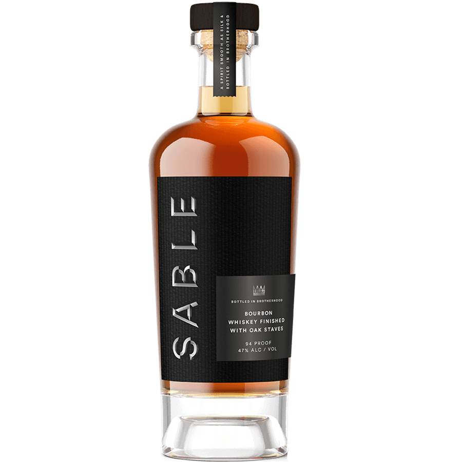 Sable Bourbon whiskey bottle featuring rich amber color and elegant labeling, showcasing its complexity and depth.