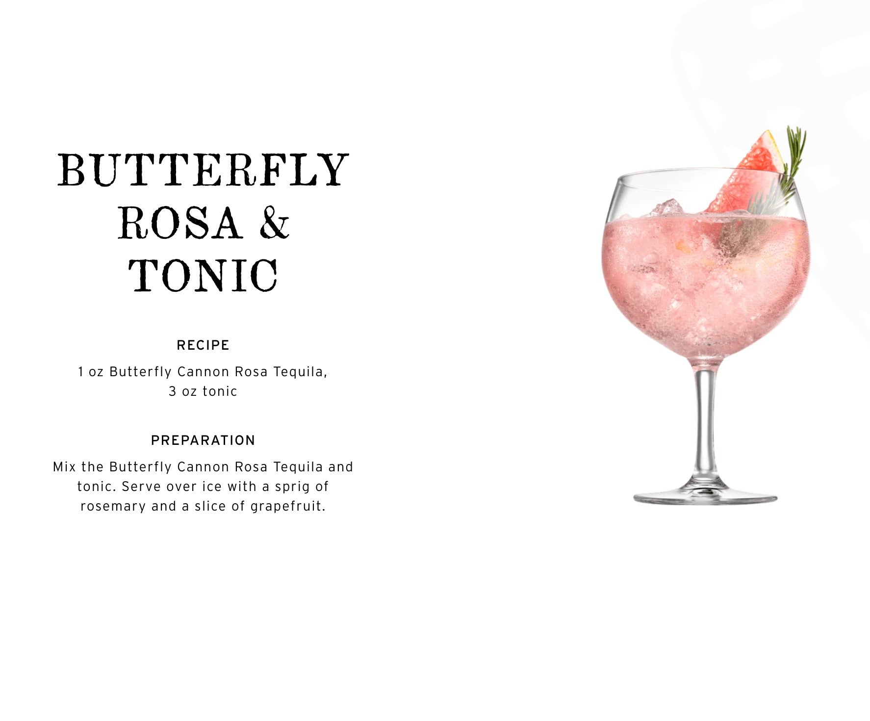 Butterfly Cannon Rosa: Pink Grapefruit Tequila