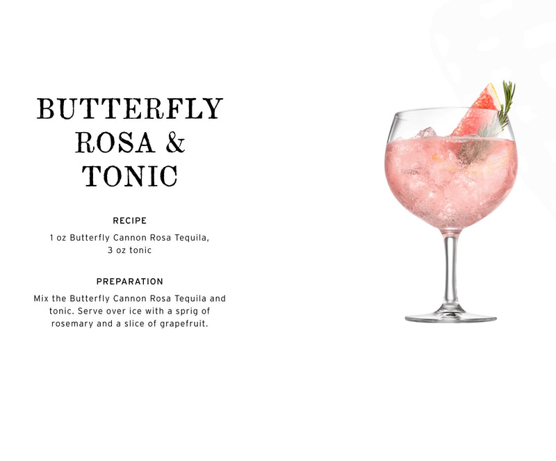 Butterfly Cannon Rosa: Pink Grapefruit Tequila