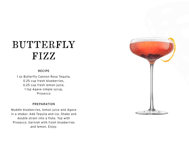 Butterfly Cannon Rosa: Pink Grapefruit Tequila