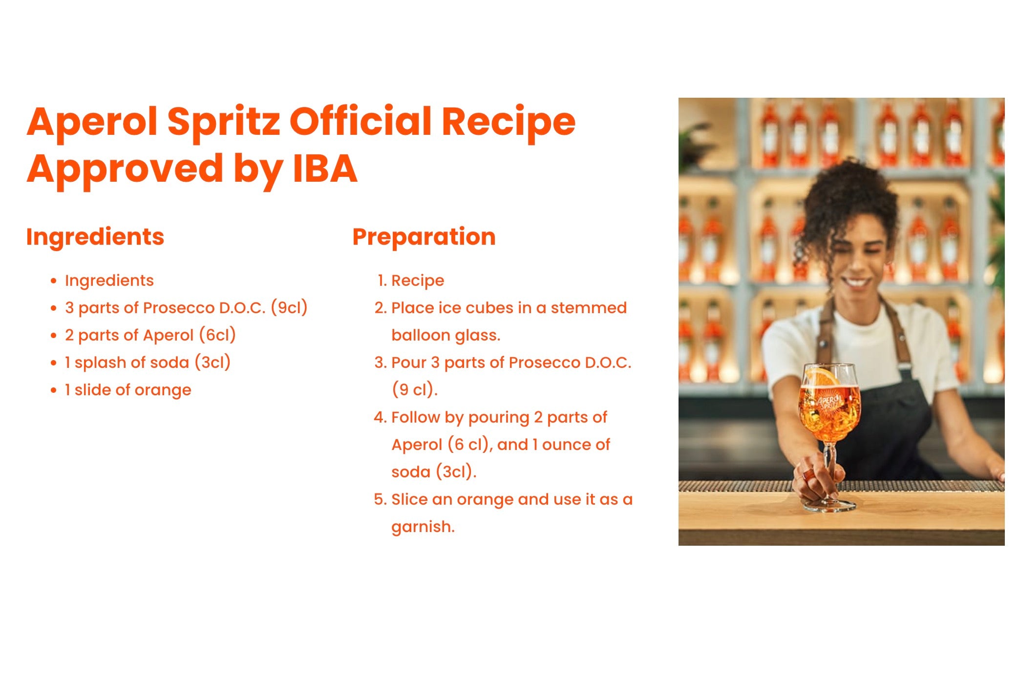 Aperol Aperitivo Original Recipe 750mL