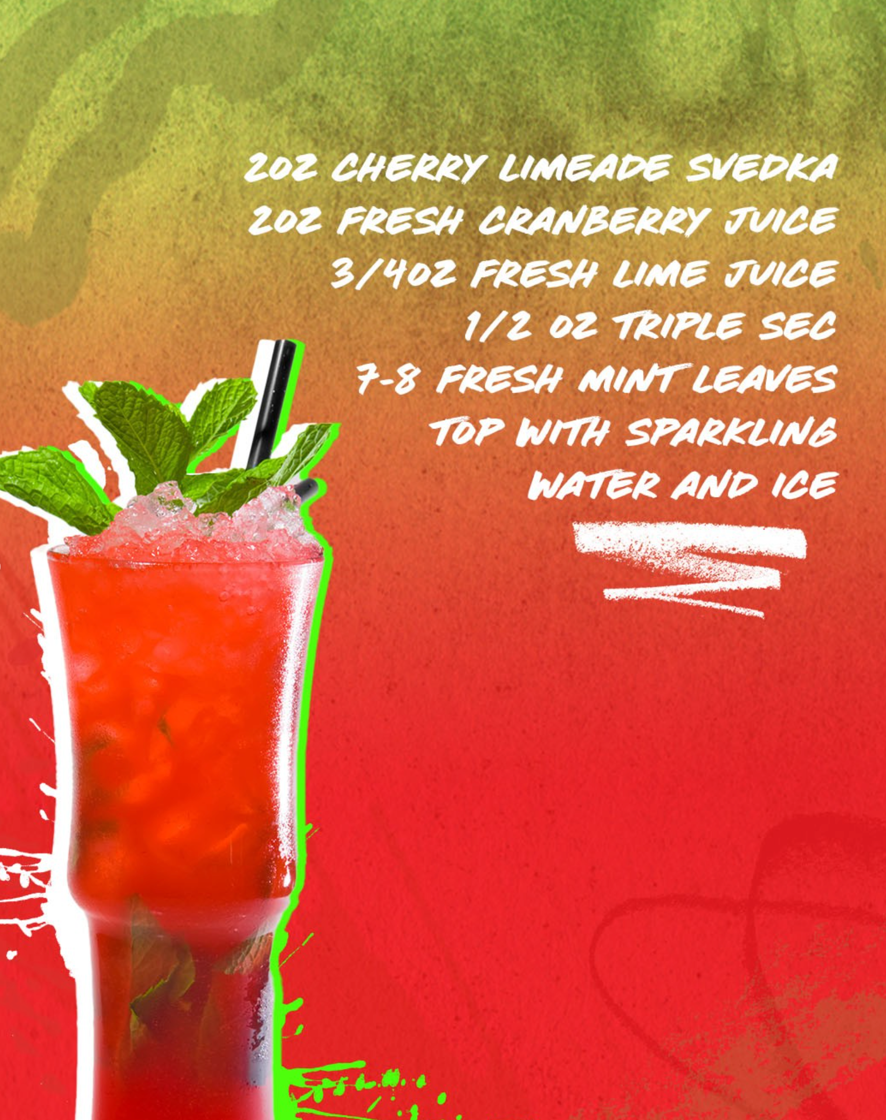 Cherry Cocktail Gin Vodka Lime Juice Cherry Christmas Spritz