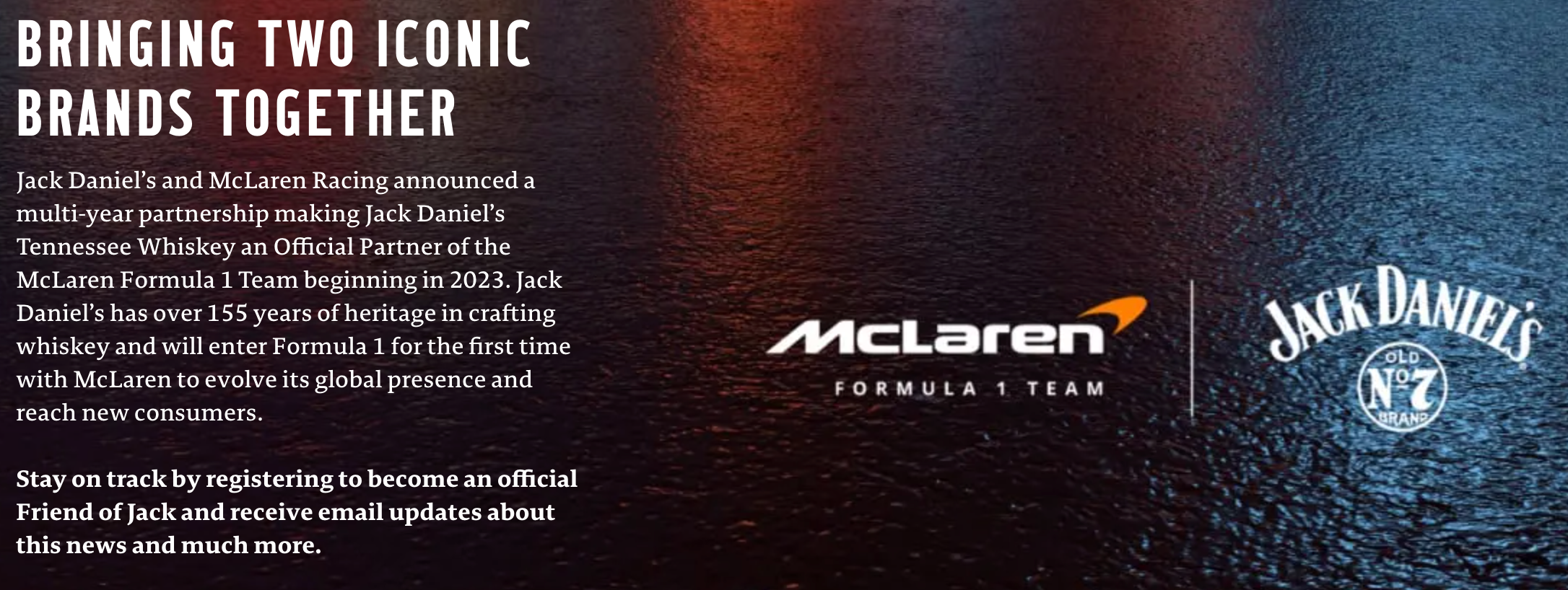 Jack Daniel's Launches McLaren Racing Bottle – Robb Report