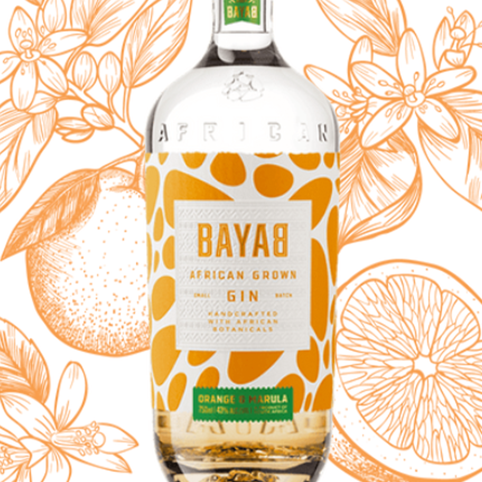 Bayab Burnt Orange and Marula African Grown Gin