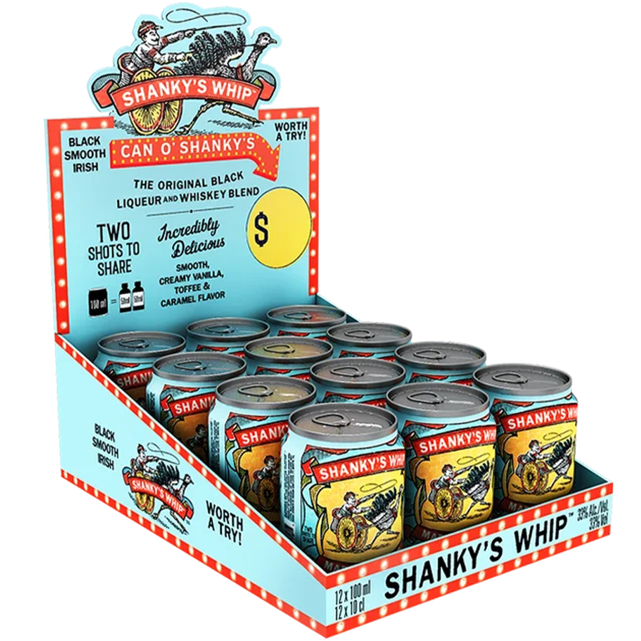Shanky's Whip Black Irish Whiskey 100ml (12 Pack Shot)