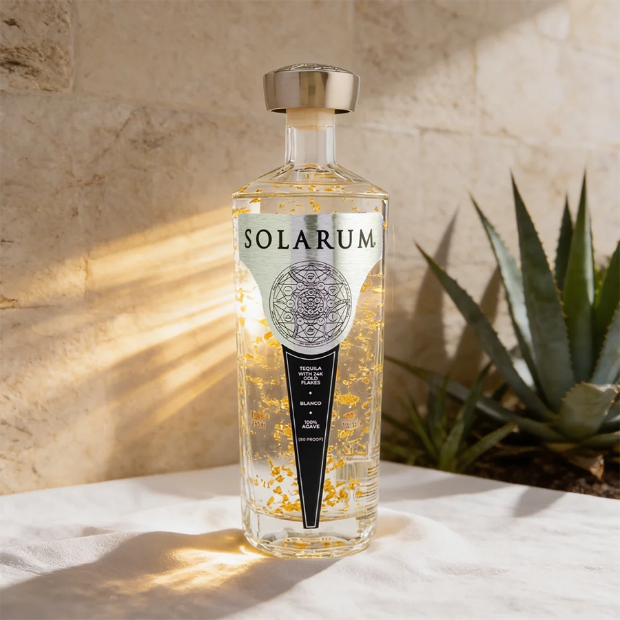 Solarum Blanco Tequila with 24k Gold