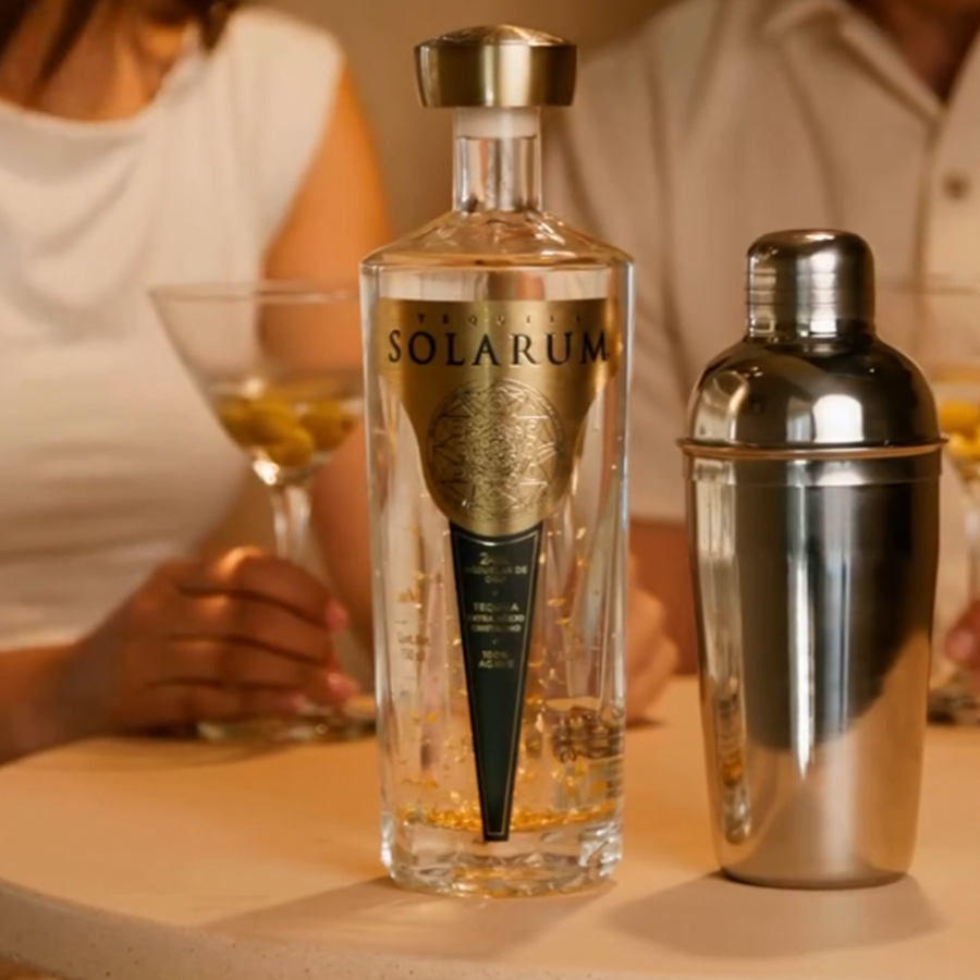 Solarum Blanco Tequila with 24k Gold