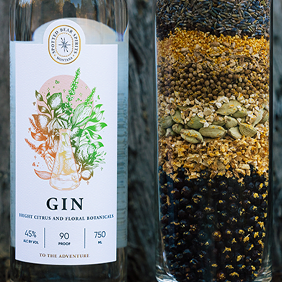 Spotted Bear Bright Citrus and Floral Botanicals Gin