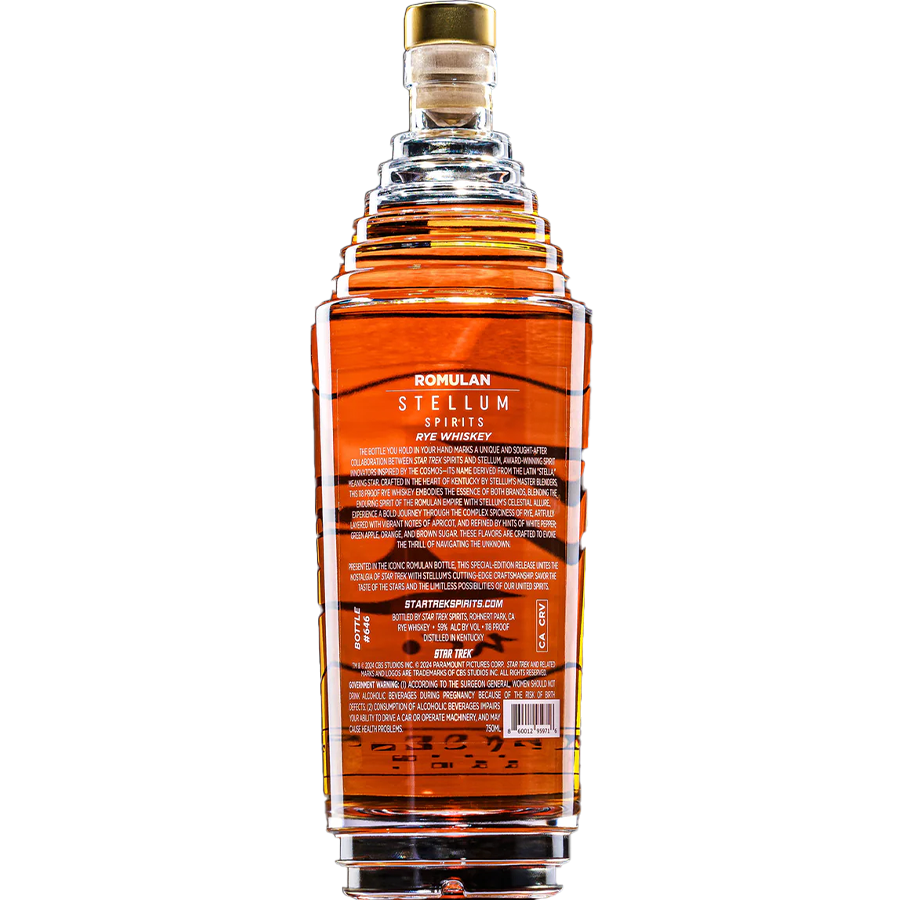 Star Trek Romulan Stellum Rye Whiskey