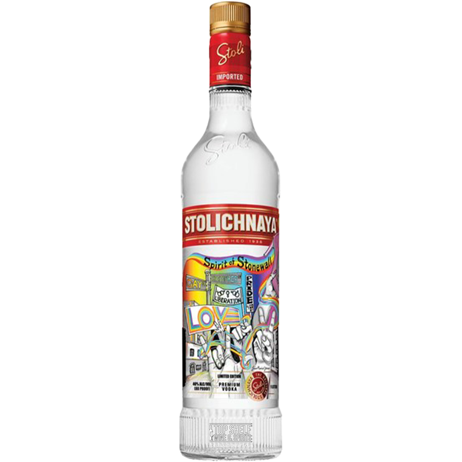 Stolichnaya Stoli Spirit of Stonewall Vodka 1L (Pride Limited Edition)