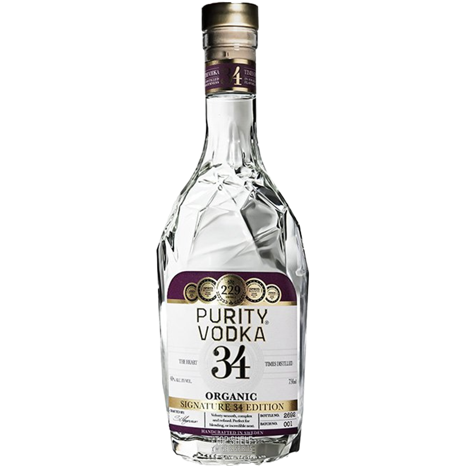 Purity 34 Organic Vodka