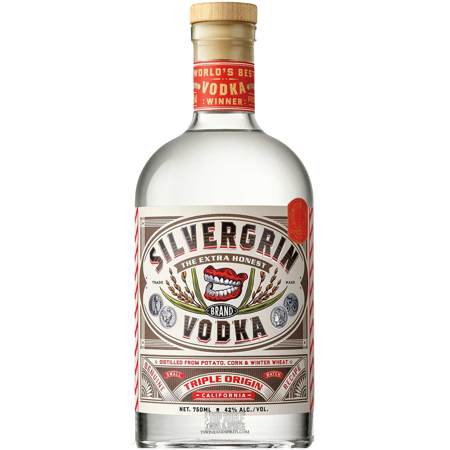 Silvergrin Triple Origin Vodka Delivery & Engraving Available Top