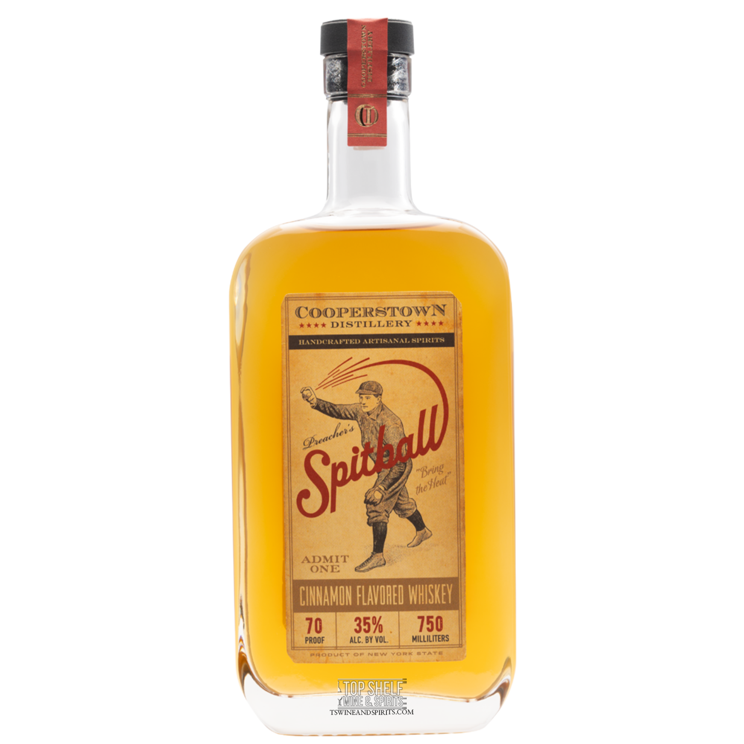 Cooperstown Distillery Spitball Cinnamon Whiskey (Less Sugar)