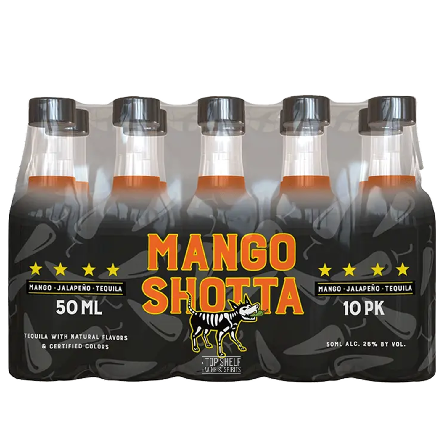 Mango Shotta Mango Jalapeño Tequila 50mL (10 Pack)